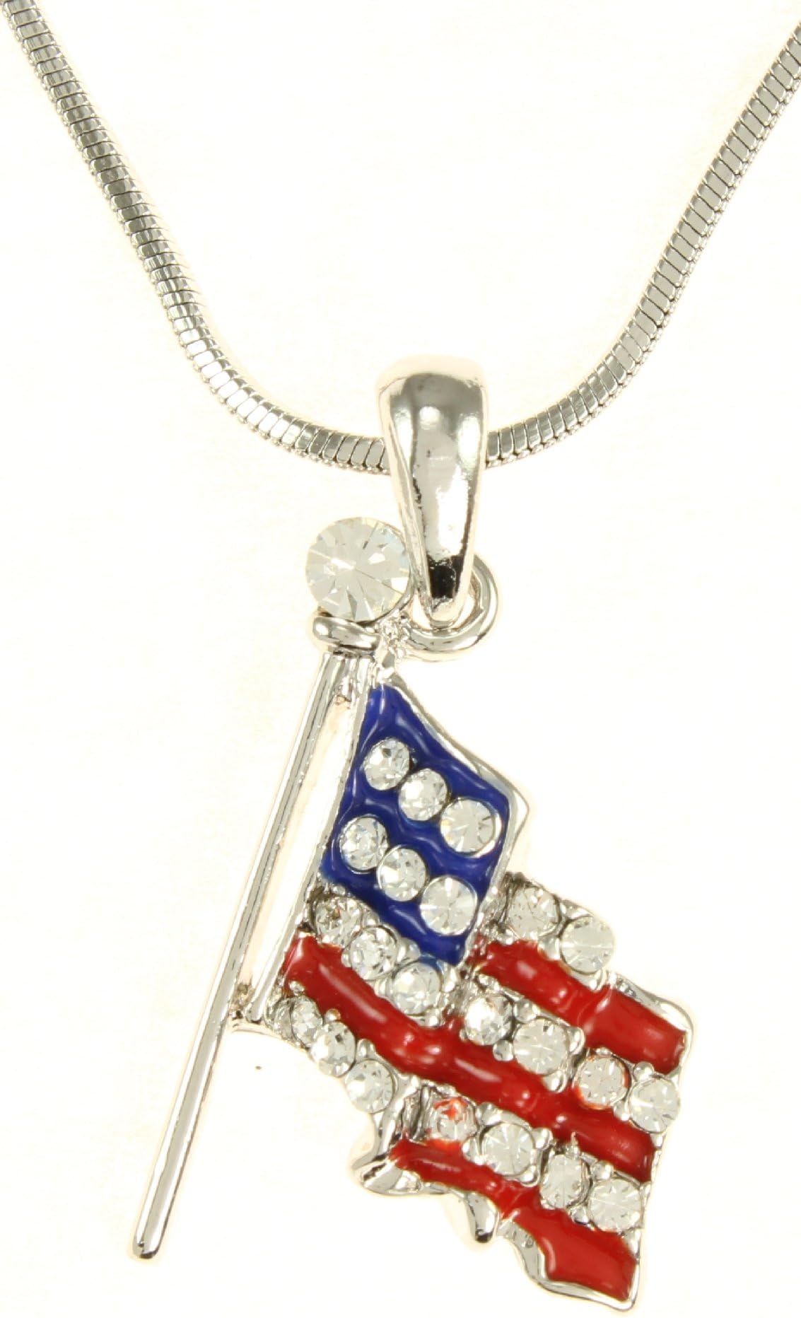 KYSTechWomen's Flying American Flag Pendant Necklace