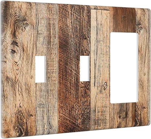 Miniatura 173 de Placa Decorativa de Pared Beige Boho de Mediados de Siglo Sol Abstracto 1-Gang Retro Años 70 Arte Geométrico Moderno con Arco Eléctrico Interruptor