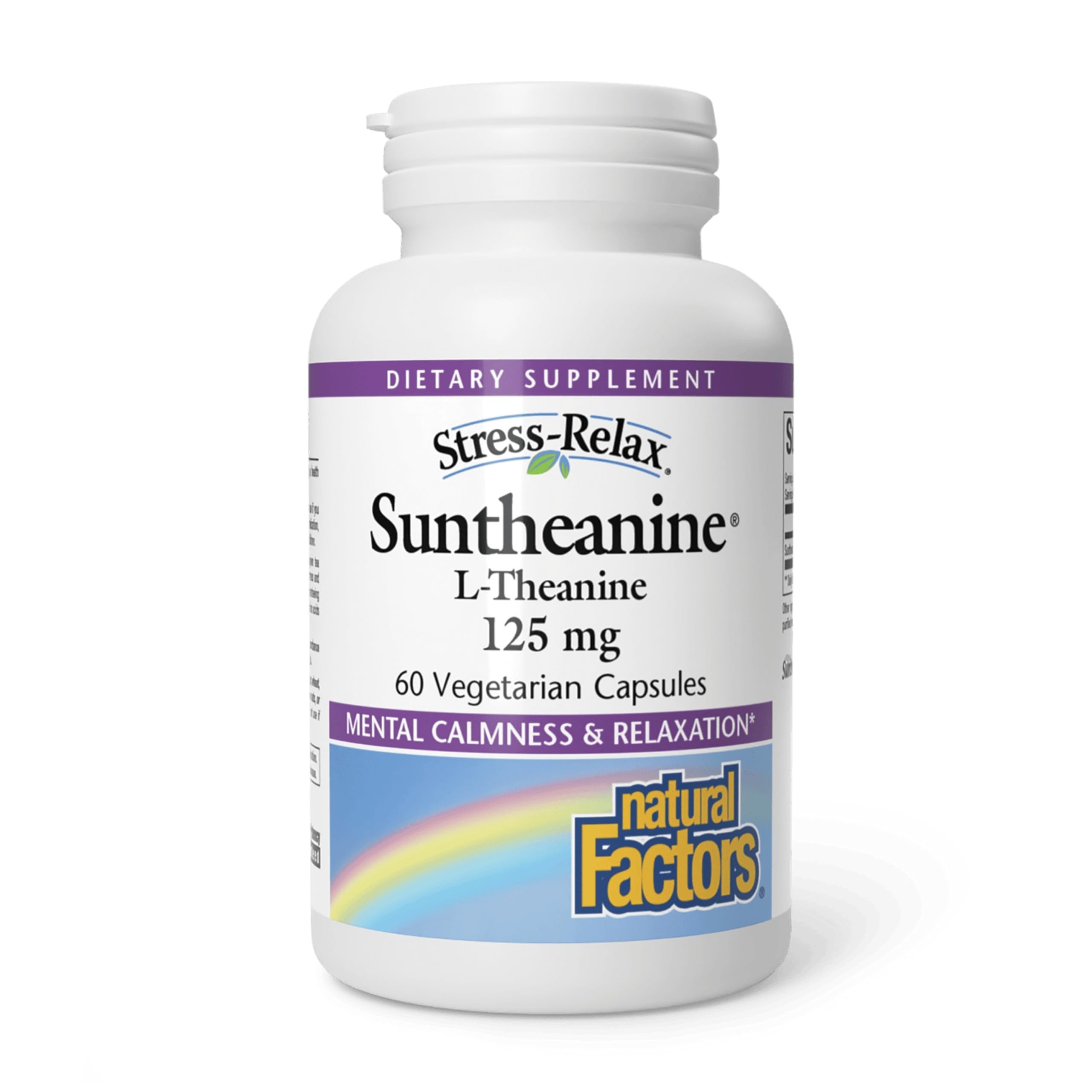 Natural Factors Stress Relax L-Theanine 125 mg 60 Vegetable Capsules