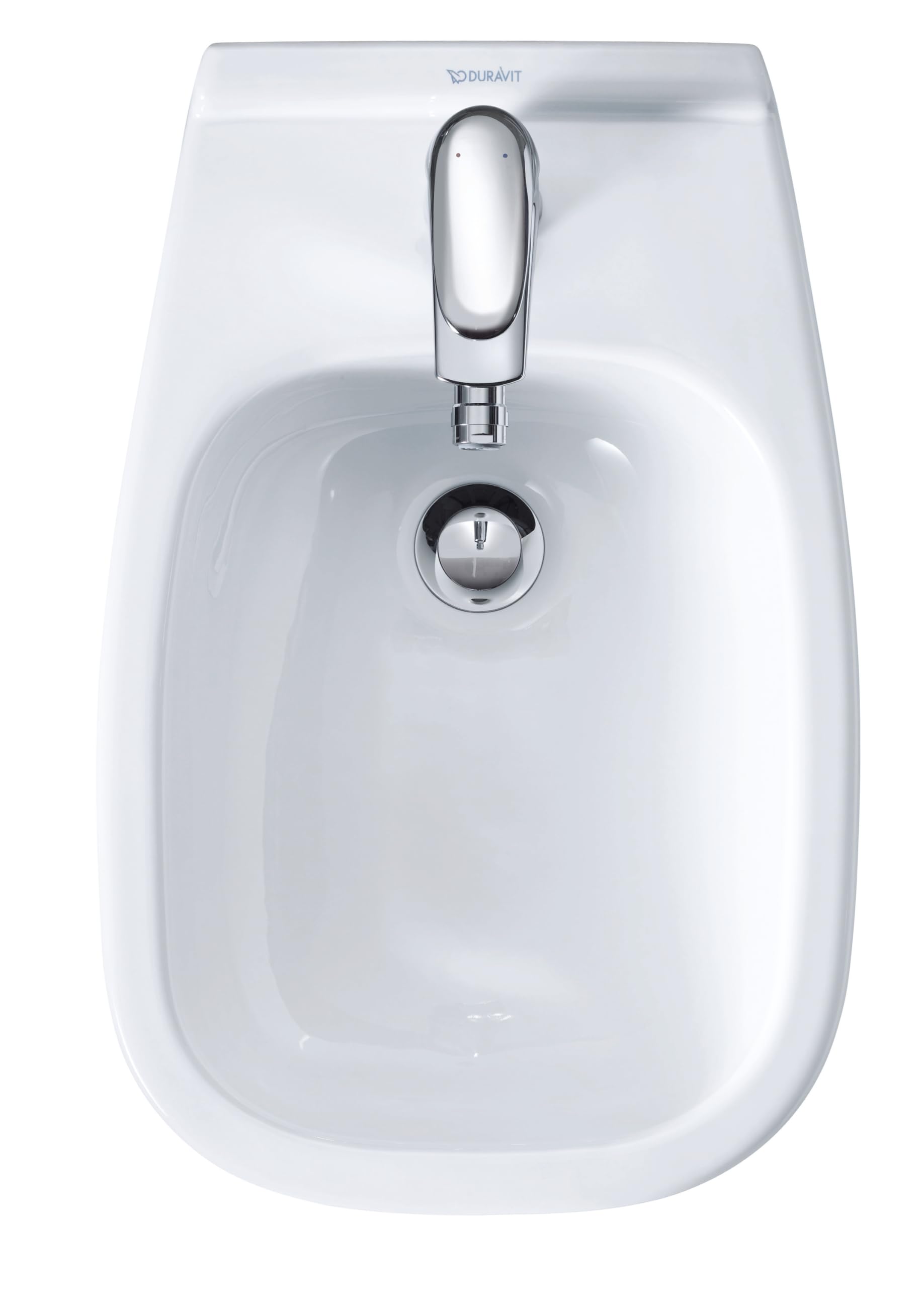 Duravit D-Code bidé de pared, con agujero para grifo, con rebosadero, 355x545x350mm, blanco alto brillo, 2257150000