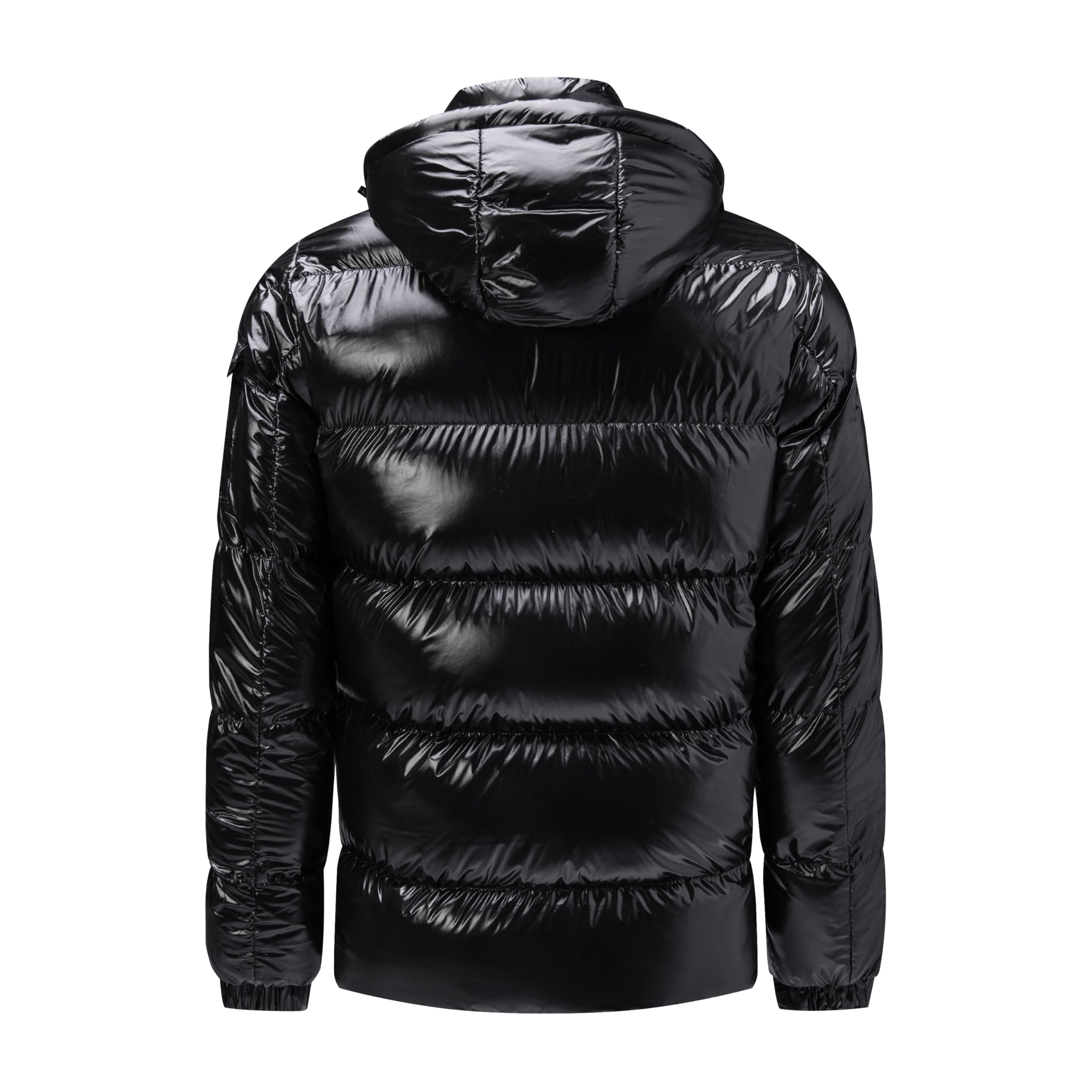 TONY BACKER Giubbotto Giacca Corto Piumino Pesante Invernale Lucido Uomo Antivento Impermeabile con Cappuccio staccabile 2615