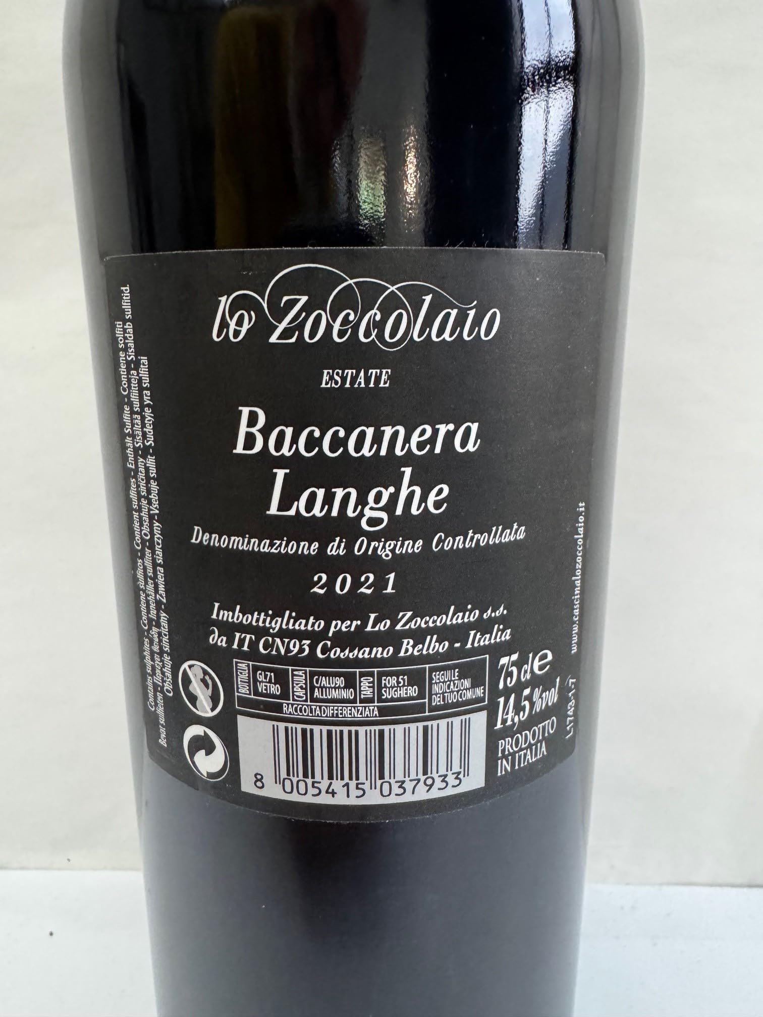 Lo Zoccolaio 2 Barbera d'Alba + 2 Langhe Baccanera + 2 Langhe Nebbiolo - 6 Flaschen - Italien Wein Holzbox trocken