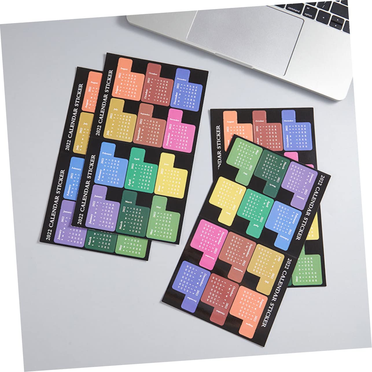 ARTIBETTER 4 Set Adesivi Colorati Per Mensili Etichette Pratiche Per Note Per Scuola E Ufficio Facili Usare E Resistenti All 5 Pezzi * 4