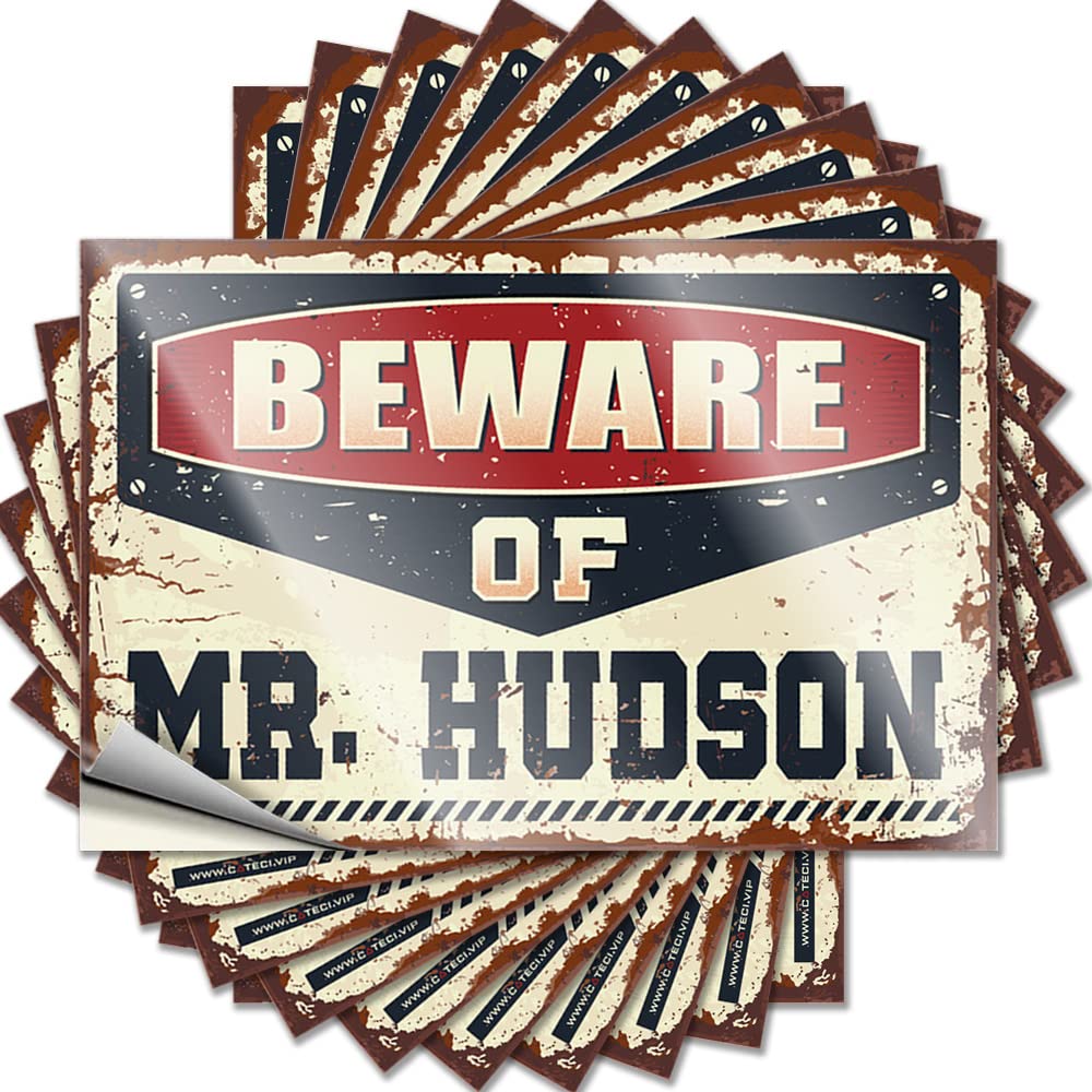 Bdix One Color Decals For Cars Beware Of Mr. Hudson Funny Sticker 10 Pcs Car Stickers Funny Race Car Stickers And Decals(6X9cm)