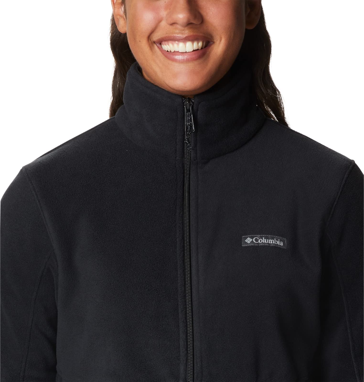 Columbia Basin Trail III Full Zip Fleece 1938041010, Womens Fleece Sweater, Black, M EU