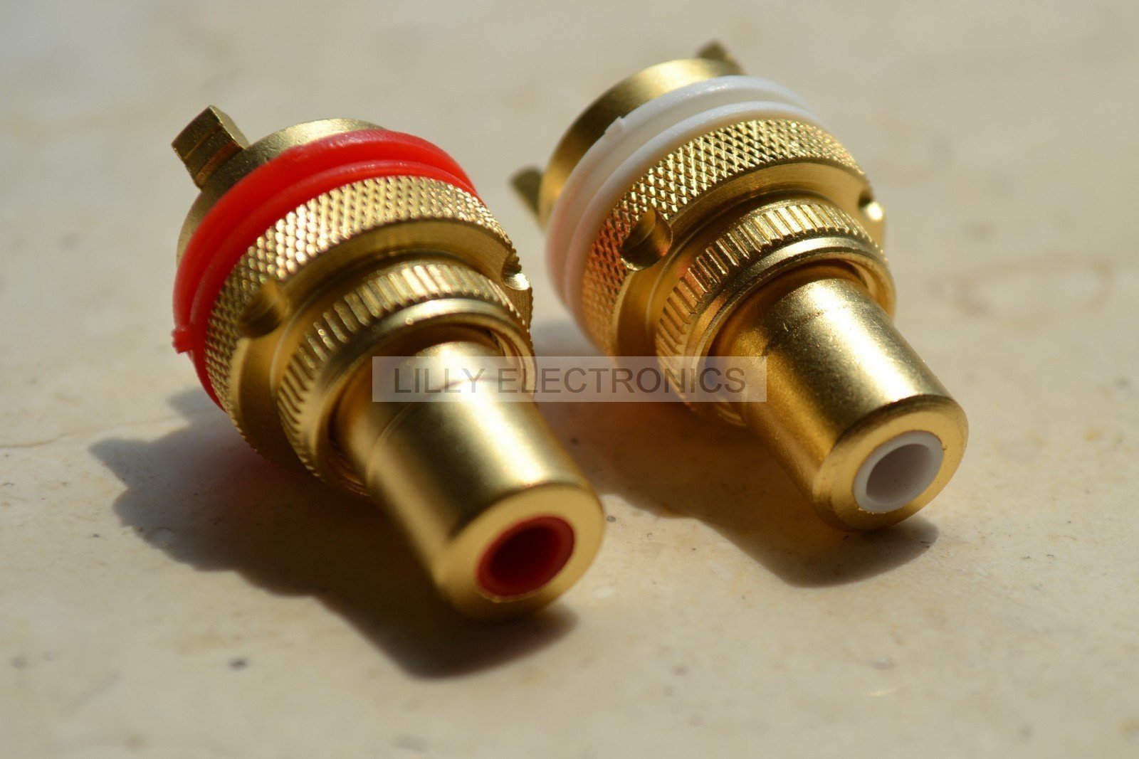 2X RCA Terminal Copper Alluvial Gold Pre-Amplifier Chassis DAC Audio Signal