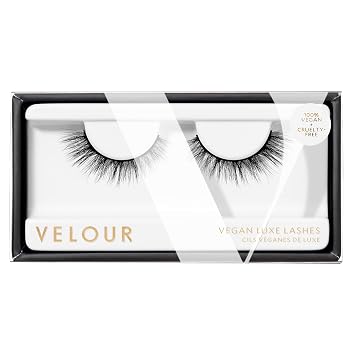 Velour Vegan Luxe Eyelashes, Luxurious Natural False Lashes, Lightweight, Reusable, Handmade Fake Lash Extensions, Wear up to 25 Times, 100% Vegan Mink, Soft and Comfortable, All Eye Shapes