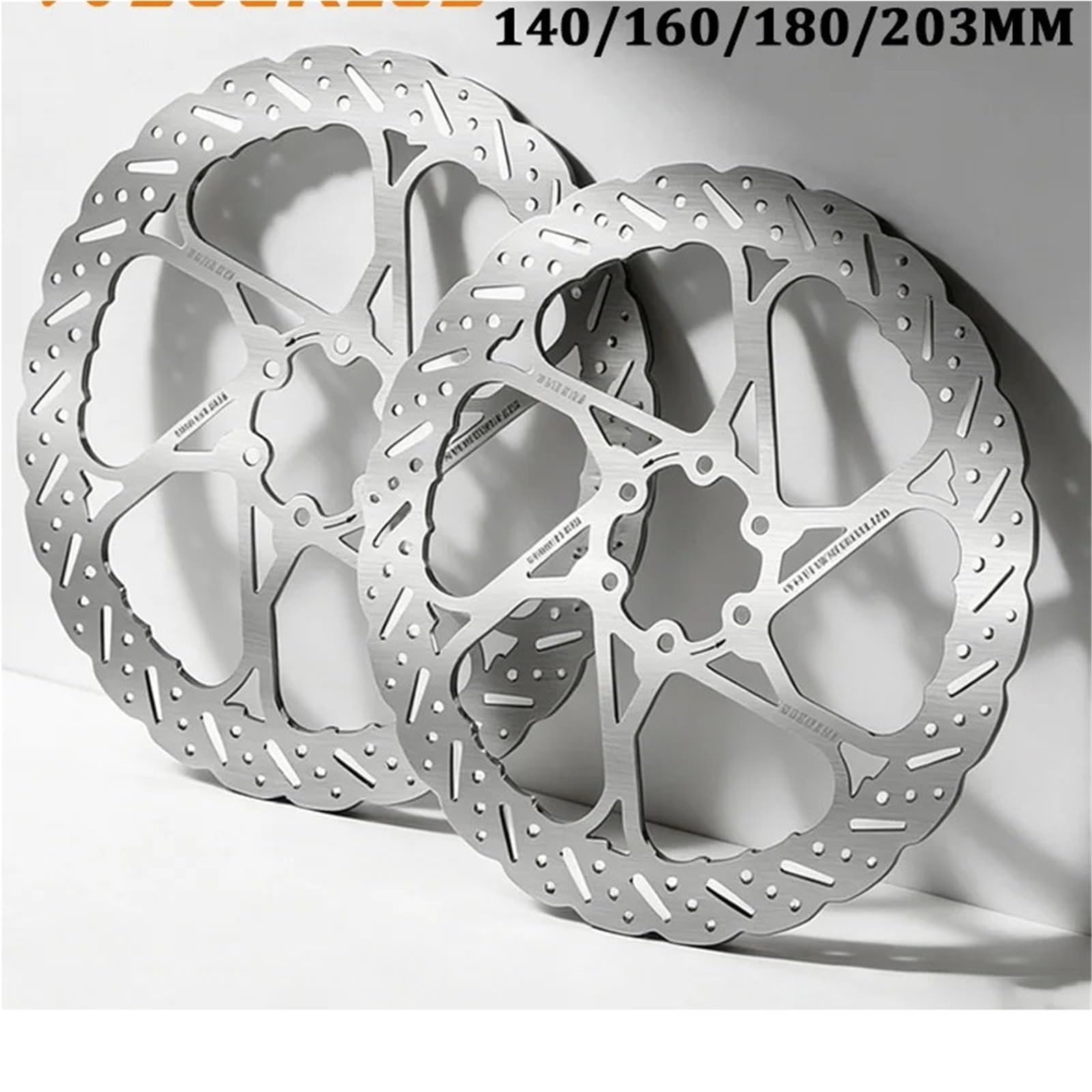 Pinzas de pistones de freno Rotor de freno de disco 140mm 160mm 180mm 203mm frenos hidráulicos de bicicleta disipación de calor rotores de carretera Mtb(180MM-2PC)