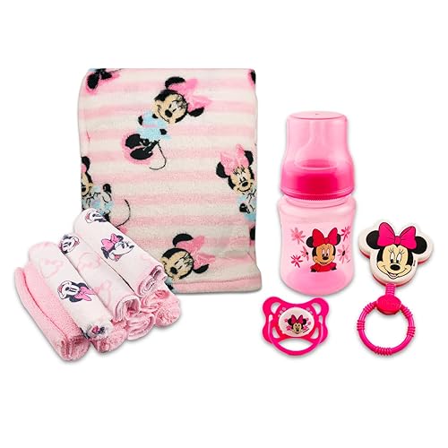 Miniatura 7 de Disney Minnie Mouse - Juego de regalo para bebé, regalos de baby shower para niñas, neutro, paquete de 12 piezas esenciales para recién nacidos con