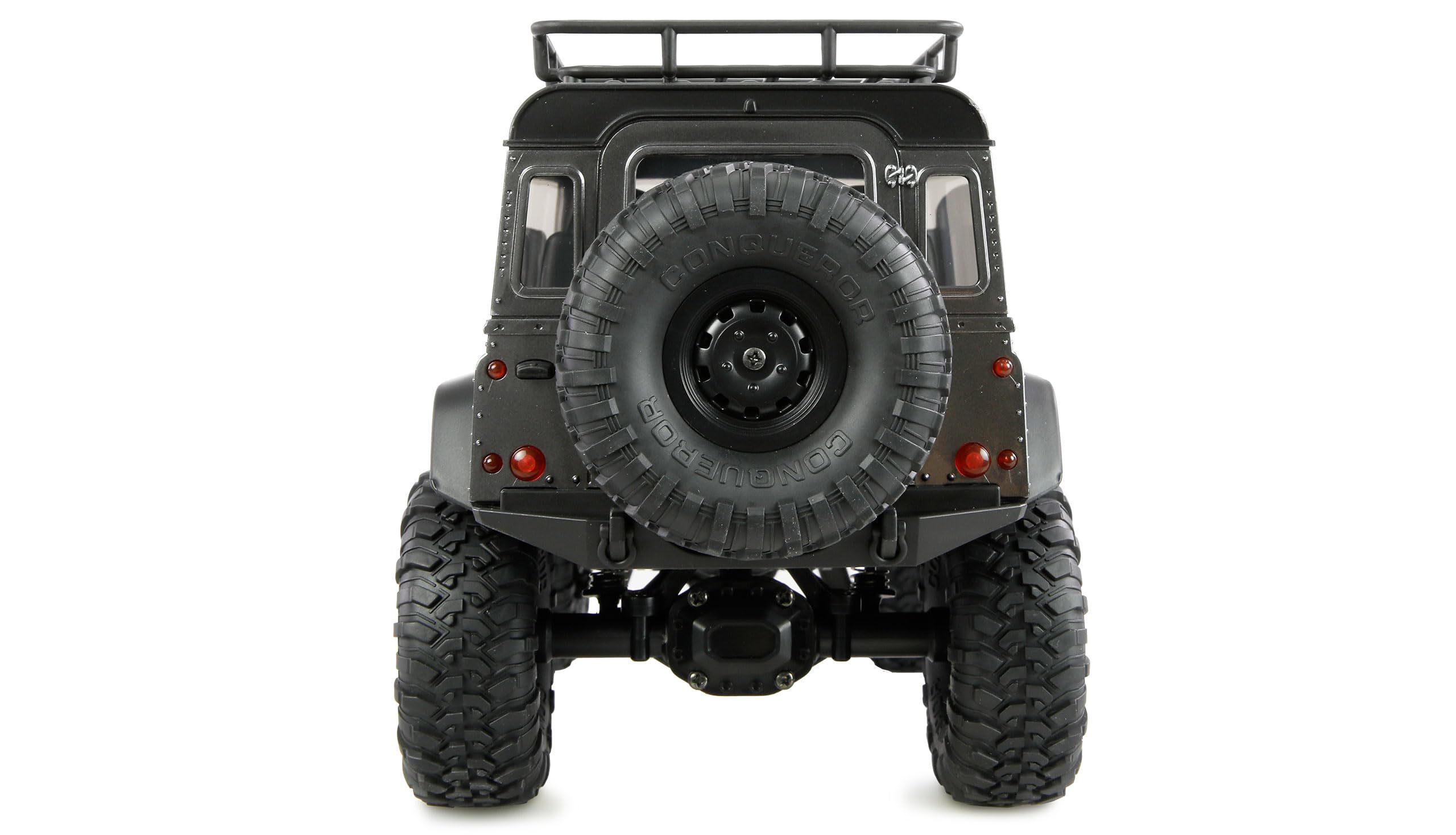 Amewi AMXRock Mini-D90 Scale Crawler 4WD 1:16 RTR grigio con telecomando, batteria, cavo di ricarica
