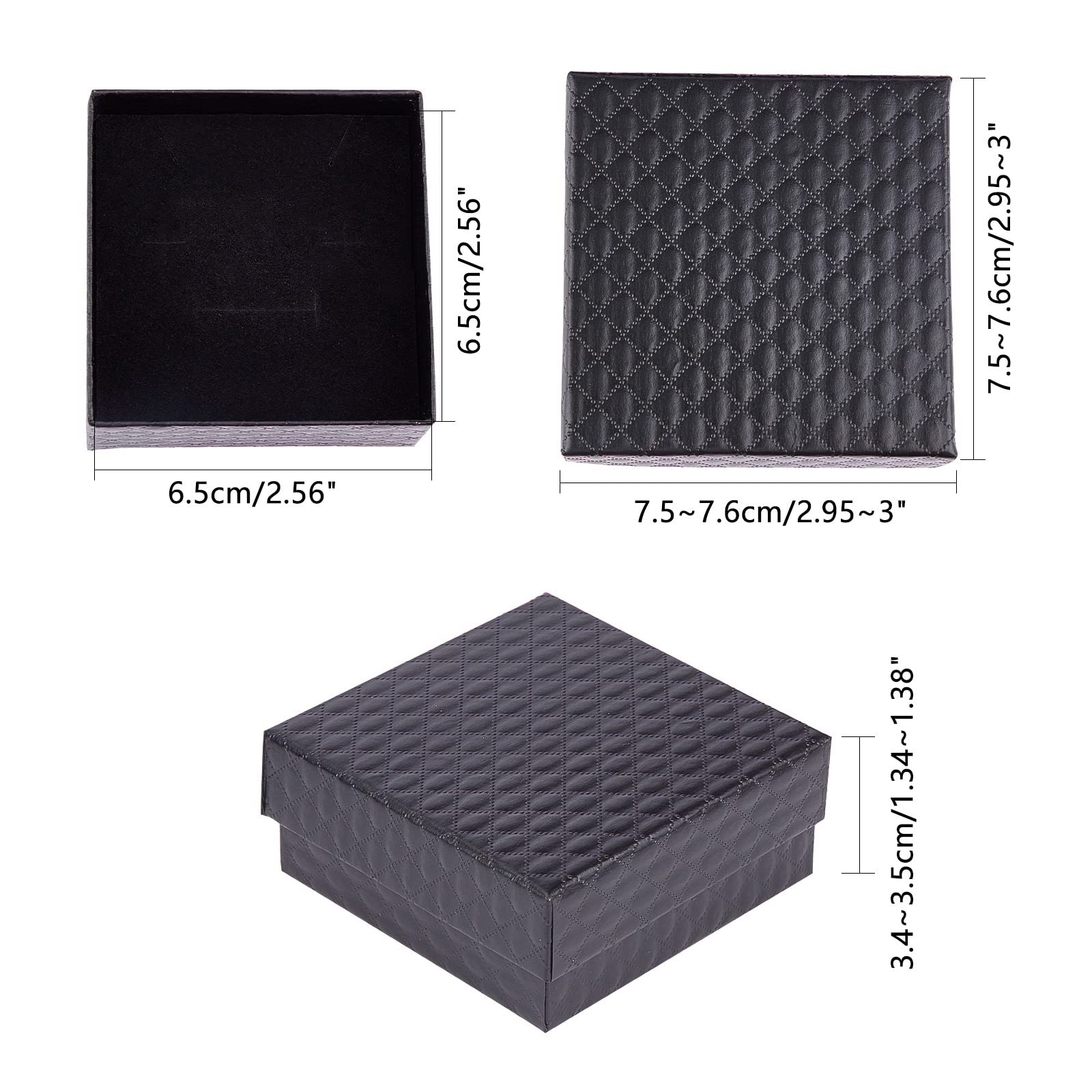 12 stuks kraftpapier, bruin, vierkant, karton, sieraden, karton, geschenkdoos, voor halskettingen, verjaardagen, bruiloften, feesten, festivals, verjaardagen, 5 x 5 x 3 cm, 12 stuks
