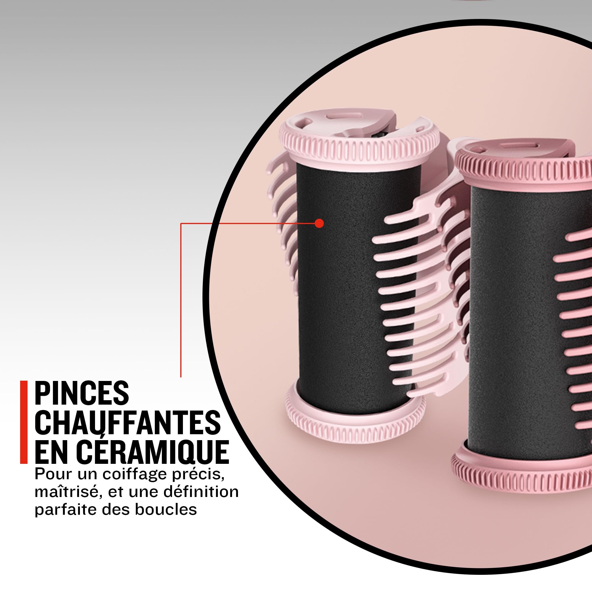 Remington Bigoudis Cheveux [Boucles Sérées et Larges] PROluxe (Coffret 20 rouleaux antidérapants 25+32mm,Céamique,Technologie Intelligente OPTIHeat,chaleur constante ciblée) Bigoudis chauffants H9100
