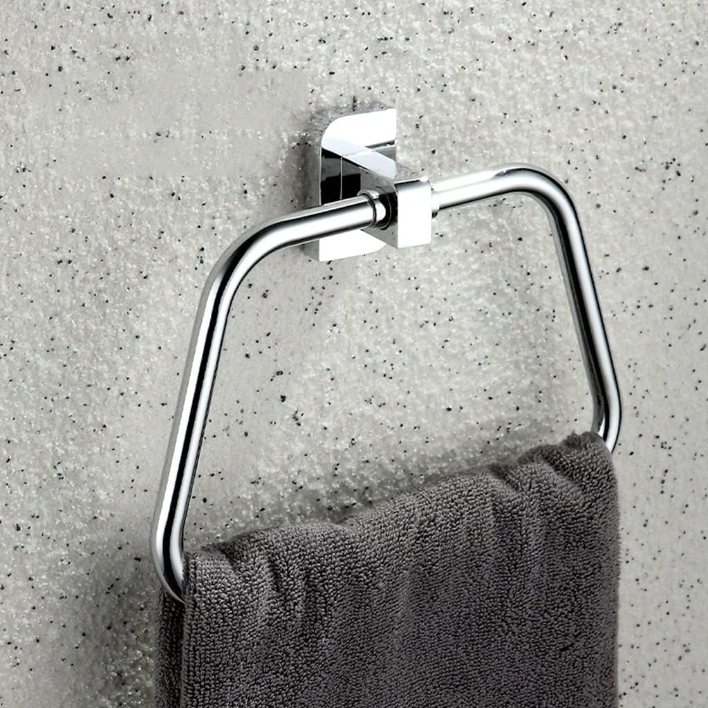 LSLYTQ Brass Bathroom Towel Ring, Light Luxury Round Towel Rack, Hand Towel Holder, Bathroom Wall-Mounted