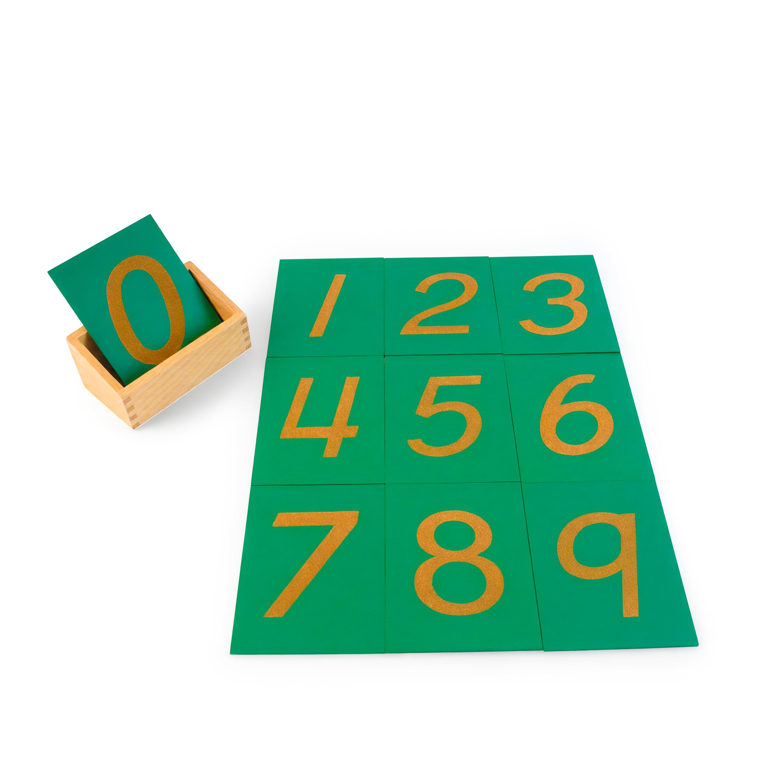 Montessori Matemáticas Materiales – Juguete educativo de madera para números y cálculo, preescolar y primaria, educación en casa y aula a partir de 3 años (números de papel de lija Montessori