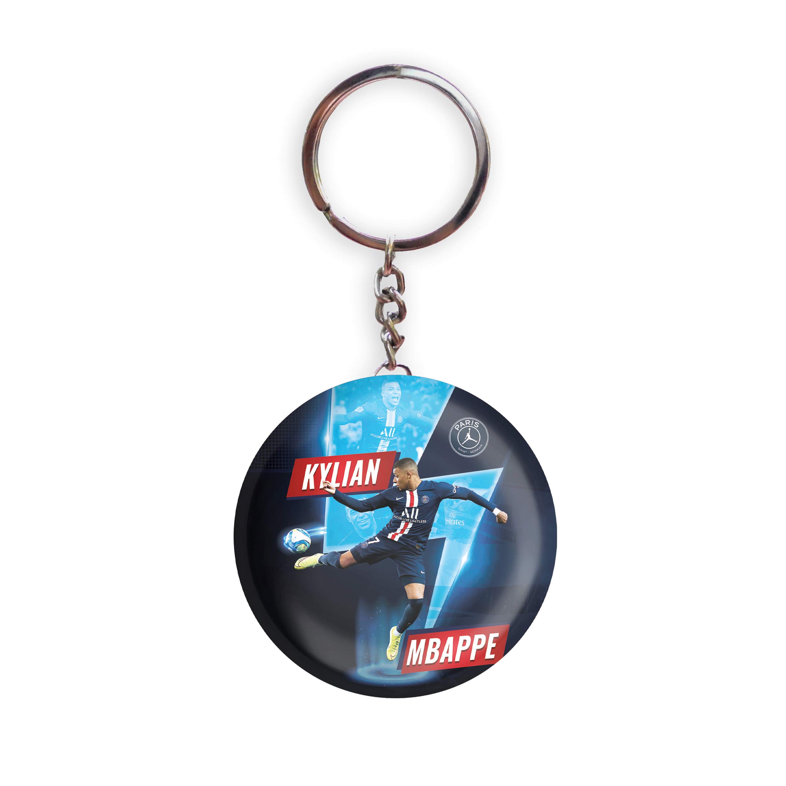 HOLAKeychains Blue color Handmade Bottle Opener Kylian Mbappe Glossy Finish Design Pack of 1