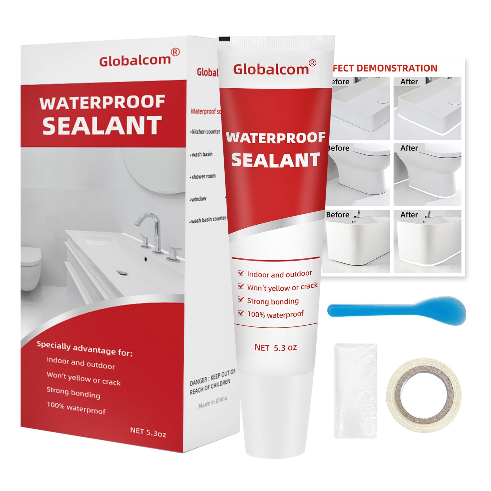Advanced Silicone Caulk for Kitchen & Bathroom Waterproof Silicone Sealant
