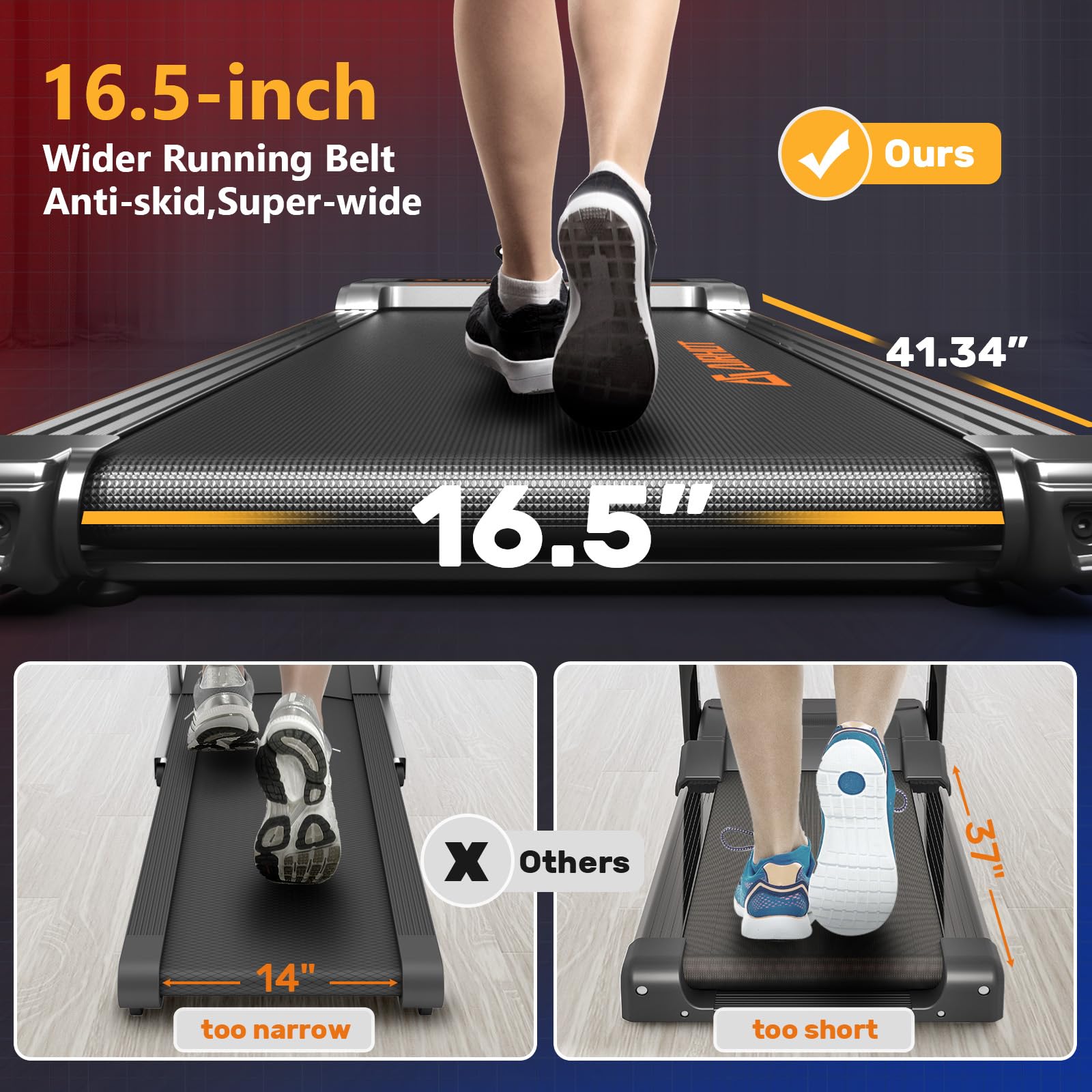 AIRHOT P2 Walking Pad Treadmill, Silver