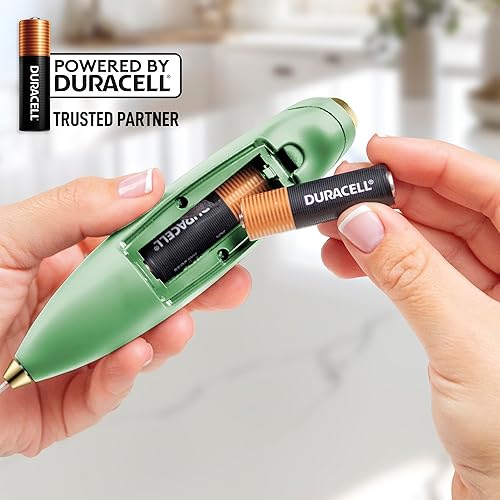 Vista 1028 de Zulay Kitchen - Espumador de leche de mano con pilas AA Duracell: batidora de bebidas resistente para café, latte, capuchino y más, color aurora