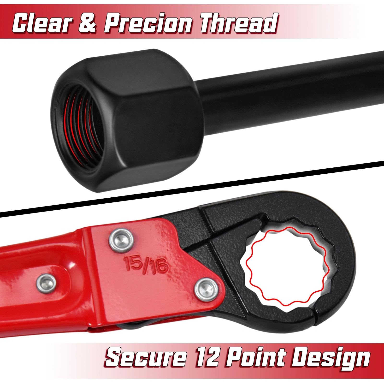 LEONTOOL Plumbing Tools Angle Stop Wrench Kit, Double Ended Pipe Wrench - Image 3