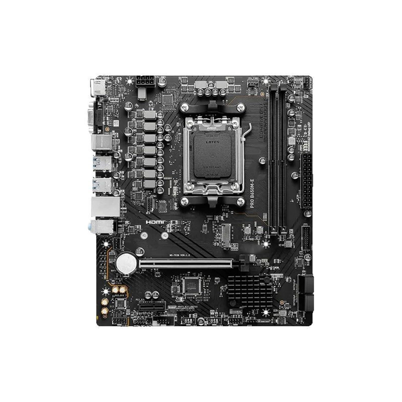 Placa Madre Fit For MSI Pro B650M-E Micro ATX B650 Socket AM5 soporta Placa Base Ryzen Serie 9000/8000/7000