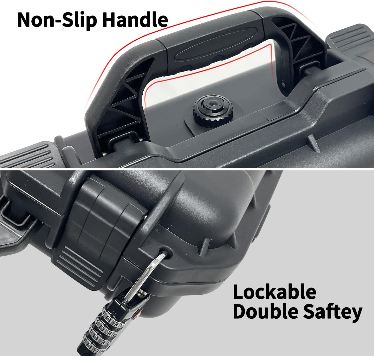 Sutekus Hard Pistol Case Handgun Case Waterproof Pistol Carrying Cases With Foam Gun Accessories