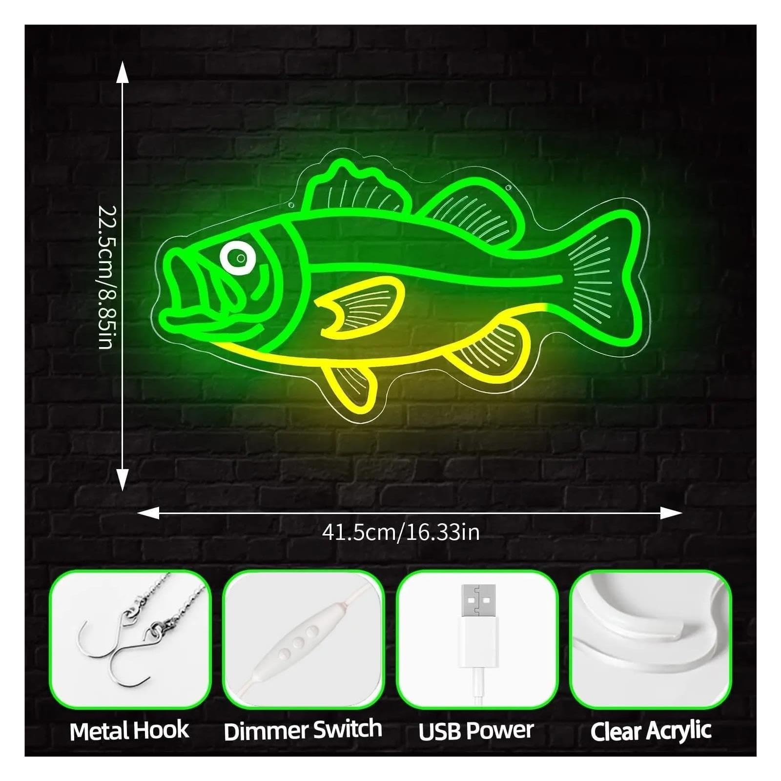 Insegna al Neon Insegna Al Neon Del Pesce Persico