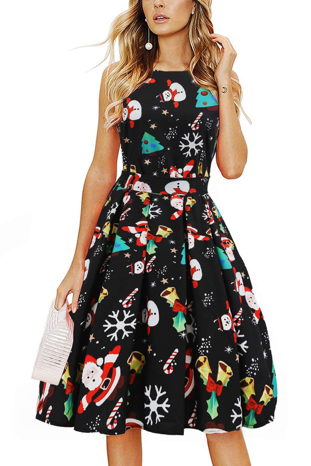 Christmas Dresses For Women Holiday 50s Vintage Sleeveless Cocktail Line | Desertcart Belize Christmas Dresses For Women Holiday 50s Vintage Sleeveless Cocktail Line | Desertcart Belize