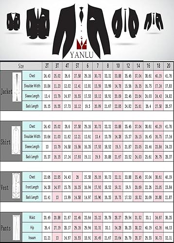 Miniatura 3 de Yanlu Conjunto de trajes formales de esmoquin para niños, color azul y negro, traje ajustado para bodas