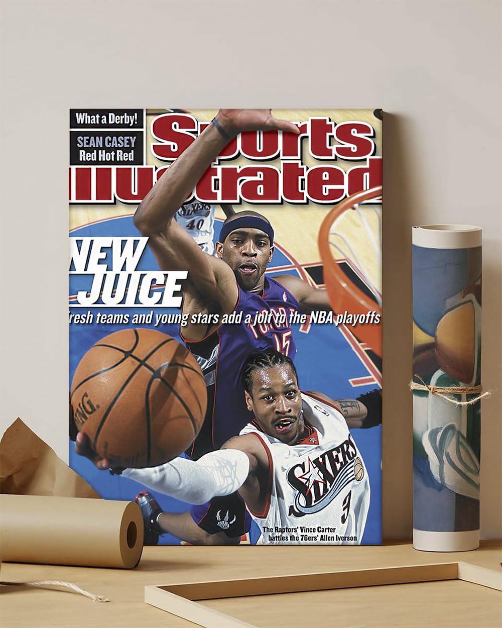 GADGETS WRAP Canvas Gallery Wrap Framed for Home Office Studio Living Room Decoration (11x14inch) - Allen Iverson 3