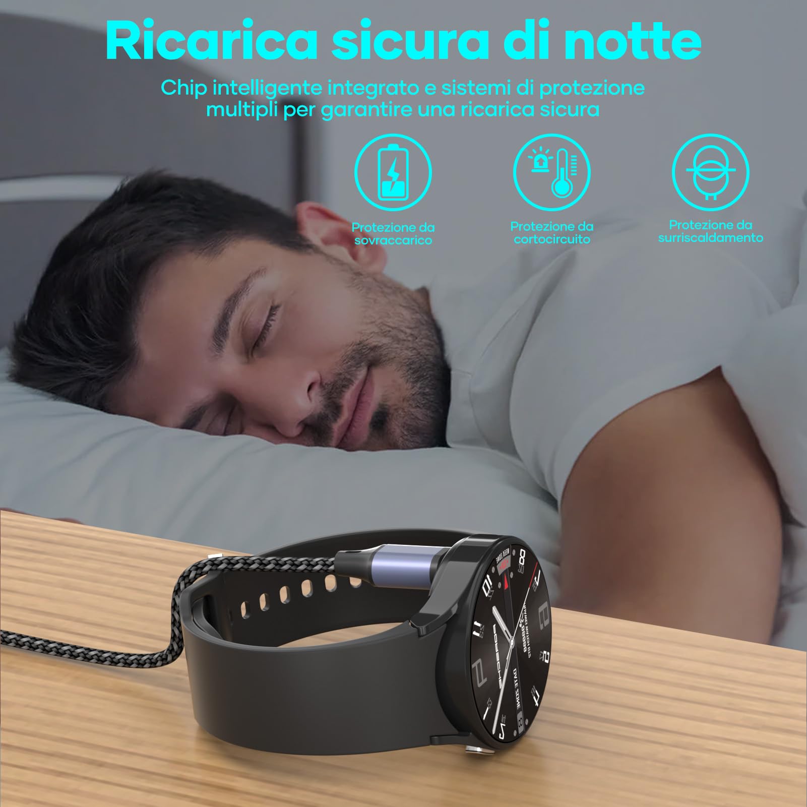 Dock di ricarica con clip per smartwatch per caricabatterie per