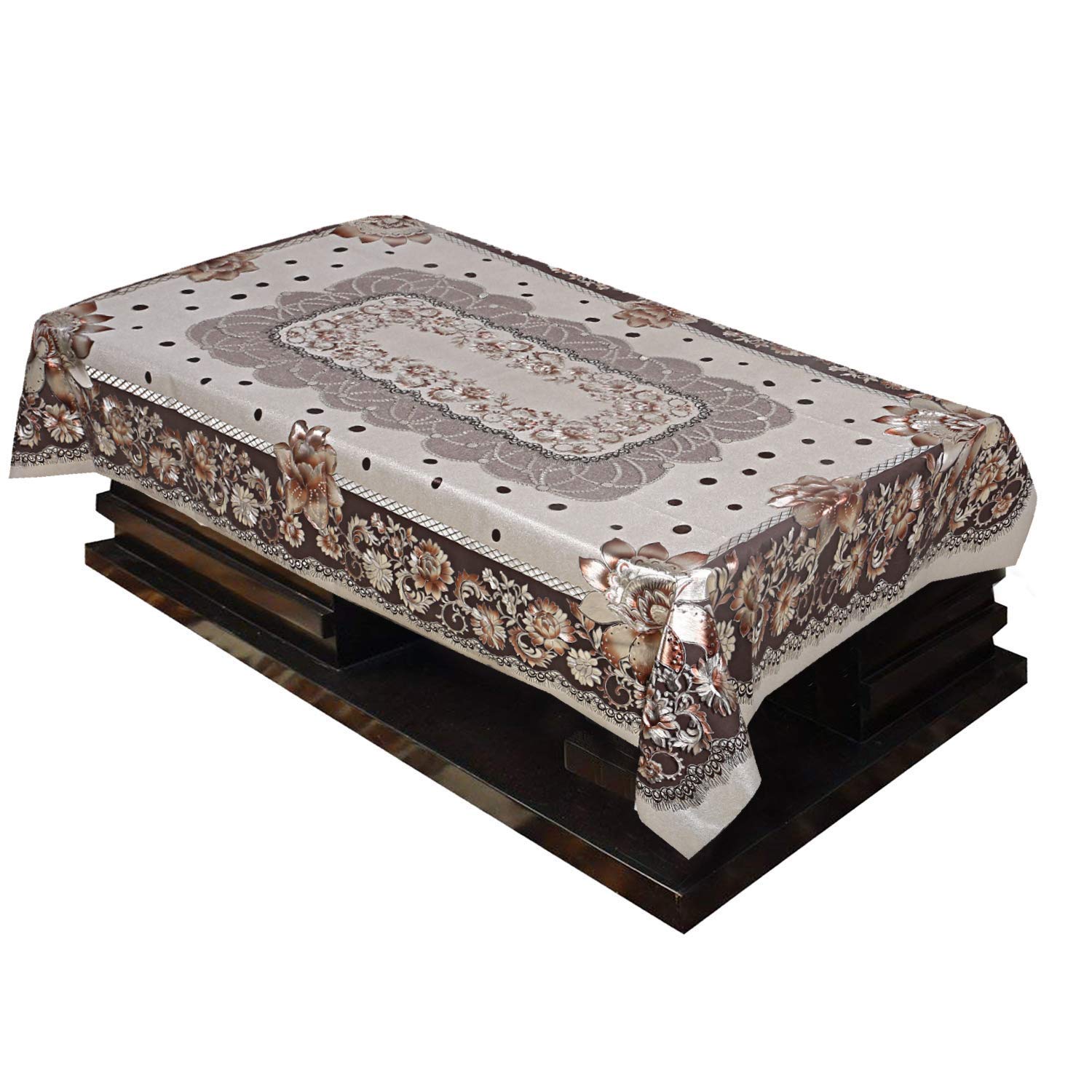 Kuber Industries Waterproof Reversible PVC 4 Seater Center Table Cover - Gold (B07C7YRB4N) Amazon Price History, Amazon Price Tracker