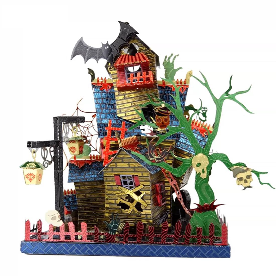 Halloween-Schloss 3D-Metall-Bausatz, Spukhaus-Motiv