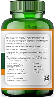 Divya Himalayan Plant-Based Joint Care Supplement, 60 Tablets, Improves Joint Flexibility, Strengthen Muscles | Supports Mobility for Men Women Old Age - 60 Joint Support Tablet