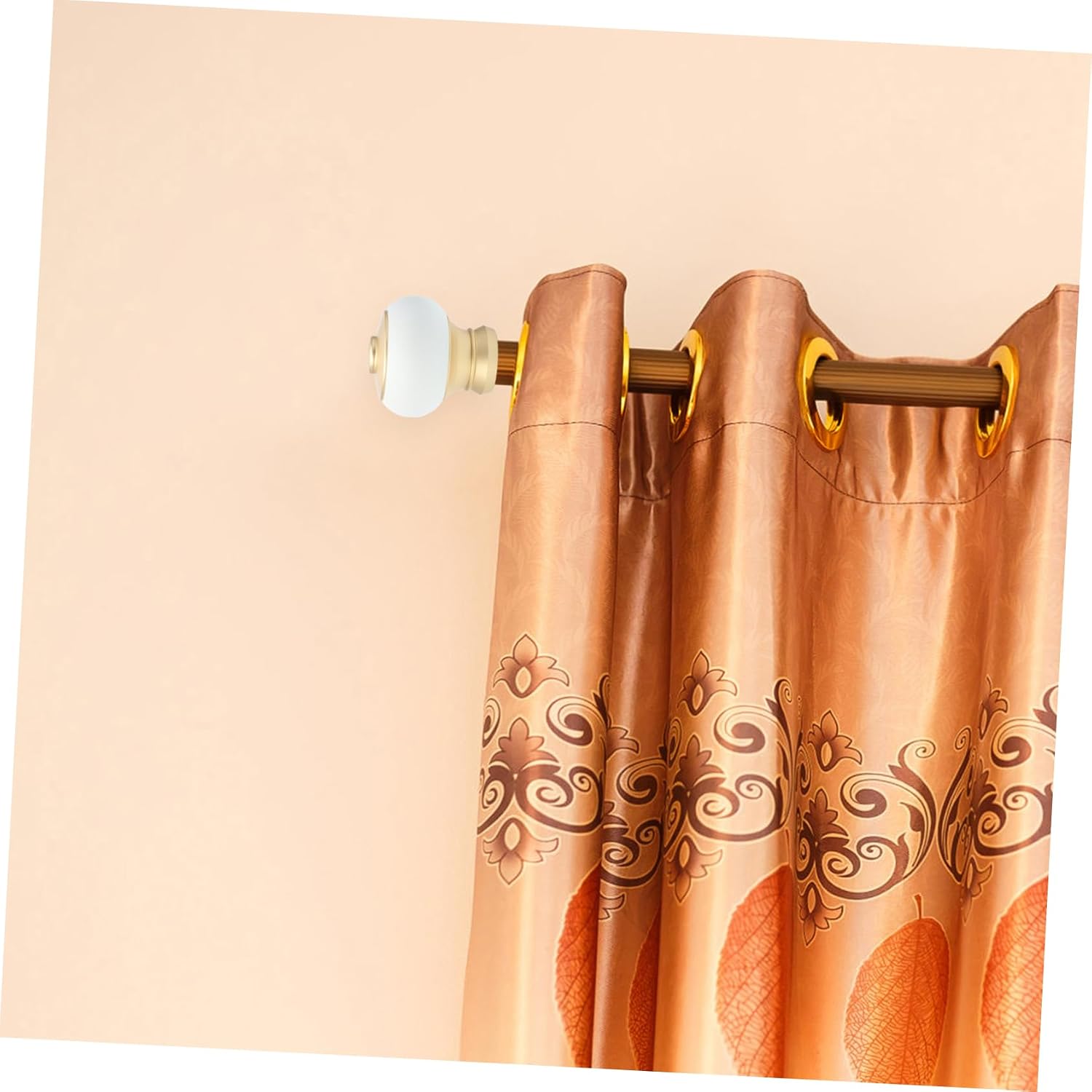 OUNONA 4pcs Curtain Rod Finials Decorative Curtain Rod Ends for to Install Design