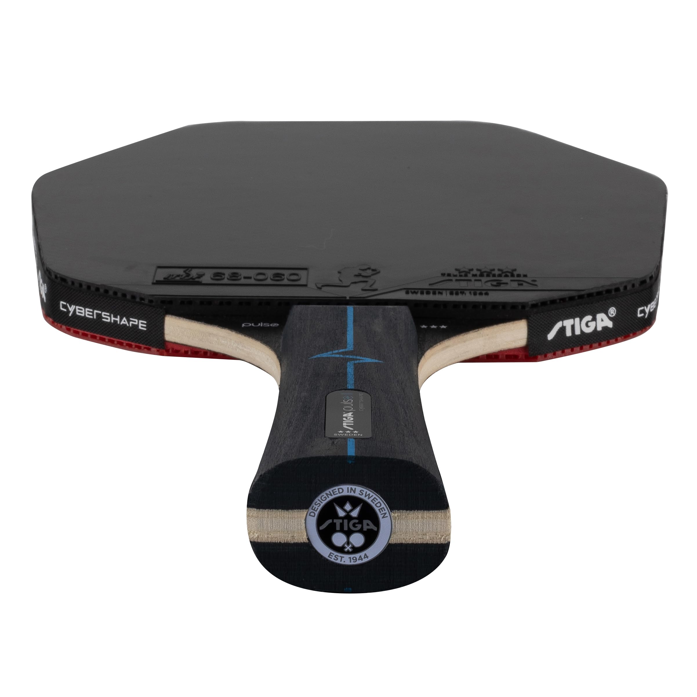 STIGA Tischtennis Set Pulse Box II 3-Star Cybershape - 3 Sterne ITTF-zugelassene Tischtennisschläger + 2 Bälle + Schweißband