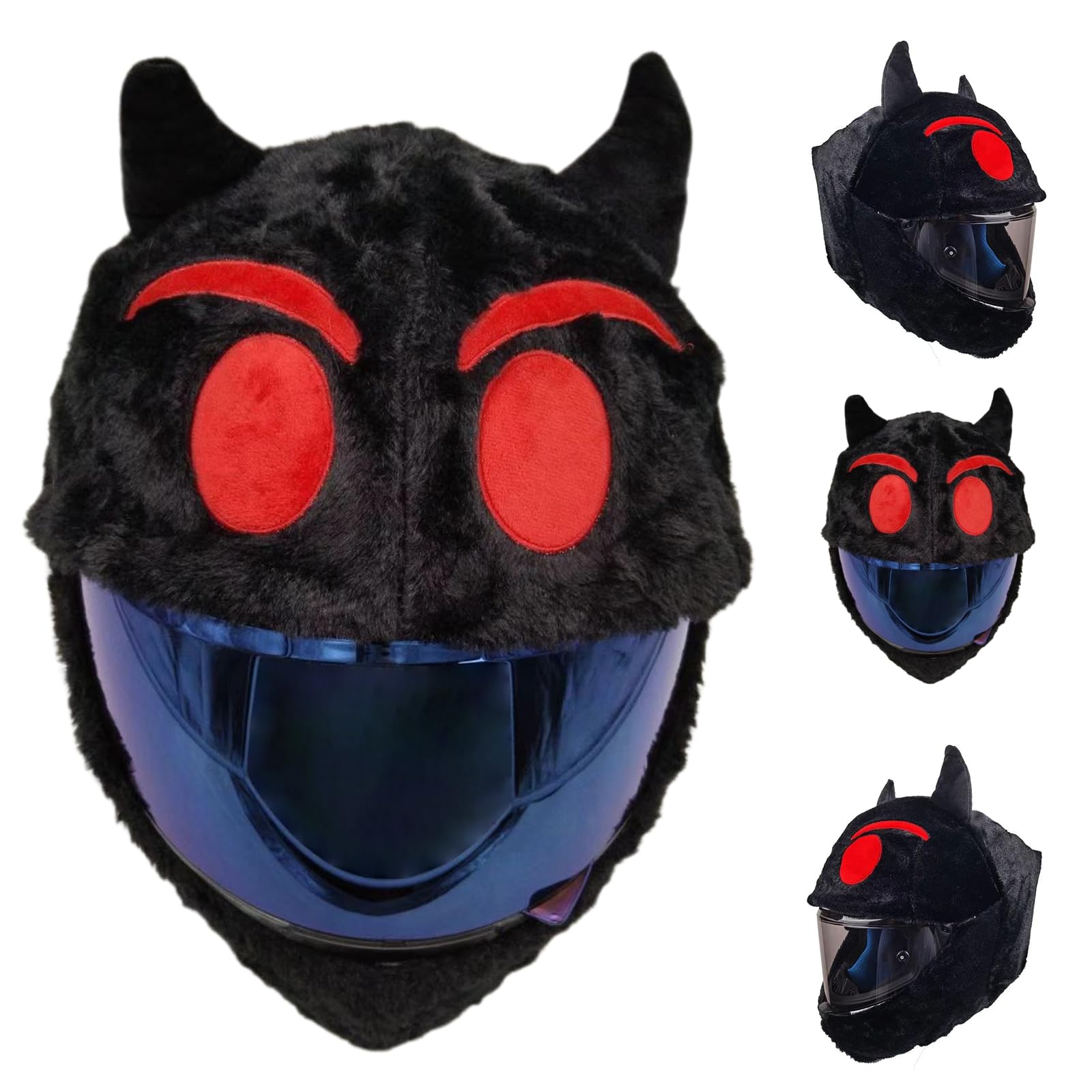 Housse De Casque Moto En Peluche Motif Animal - Protection Anti-poussière, Déco Amusante - Pour Casque Intégral Ou Jet - 5
