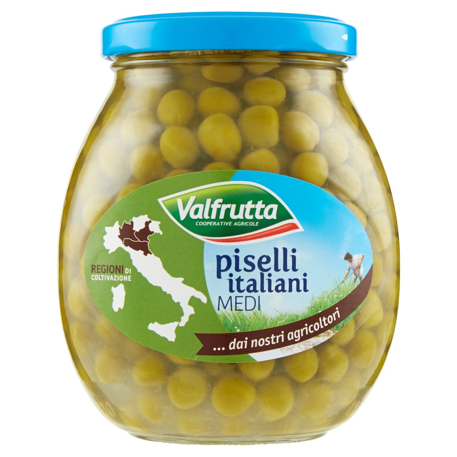 Valfrutta - Piselli Italiani, Medi - 12 pezzi da 360 g [4320 g]