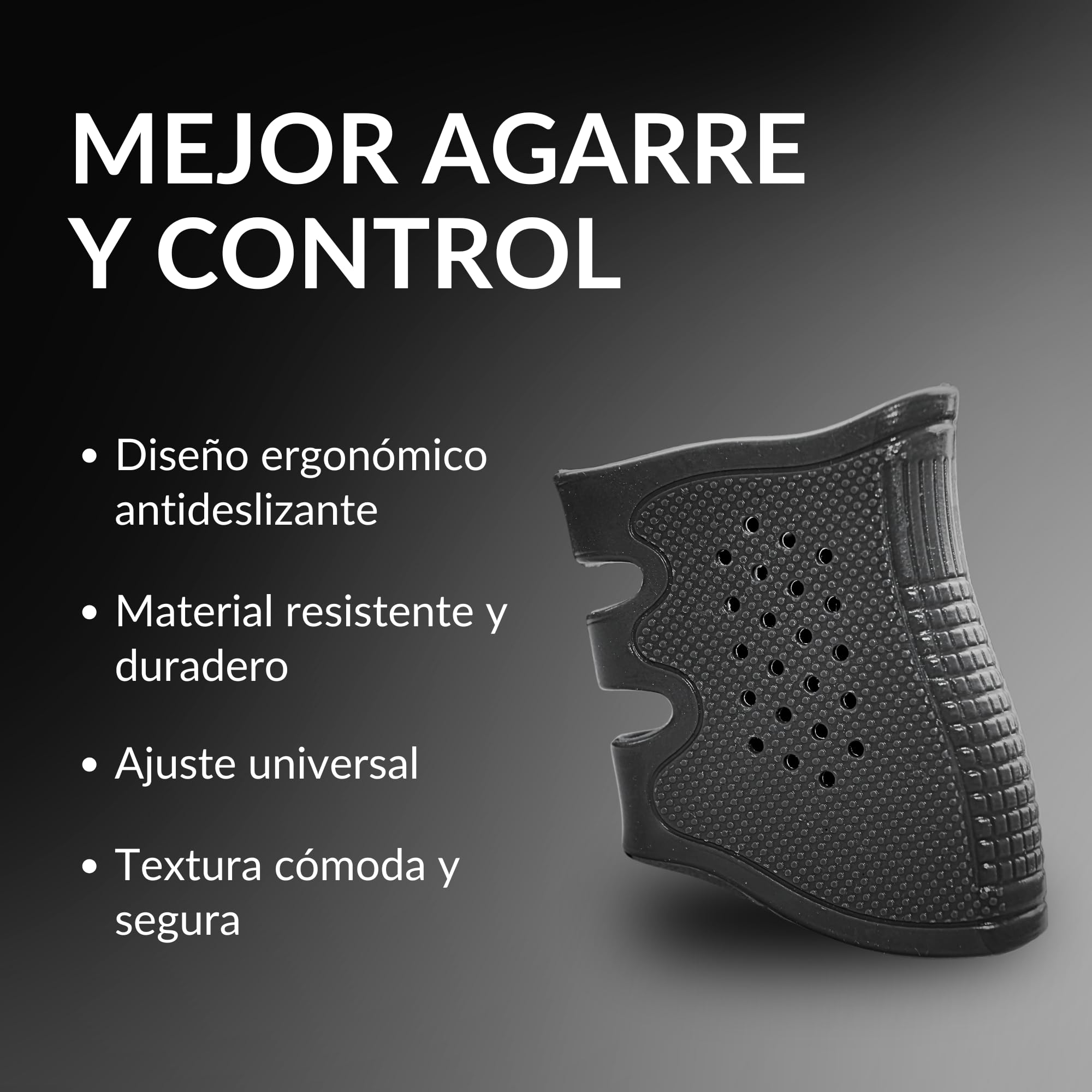 Sibo - Airsoft Funda Pistola para Empuñadura - Grip Ergonómico Antideslizante para Pistola ó Fusil - Funda de Goma Silicona - Accesorio Airsoft, Caza, Tiro, Softair,Outdoor