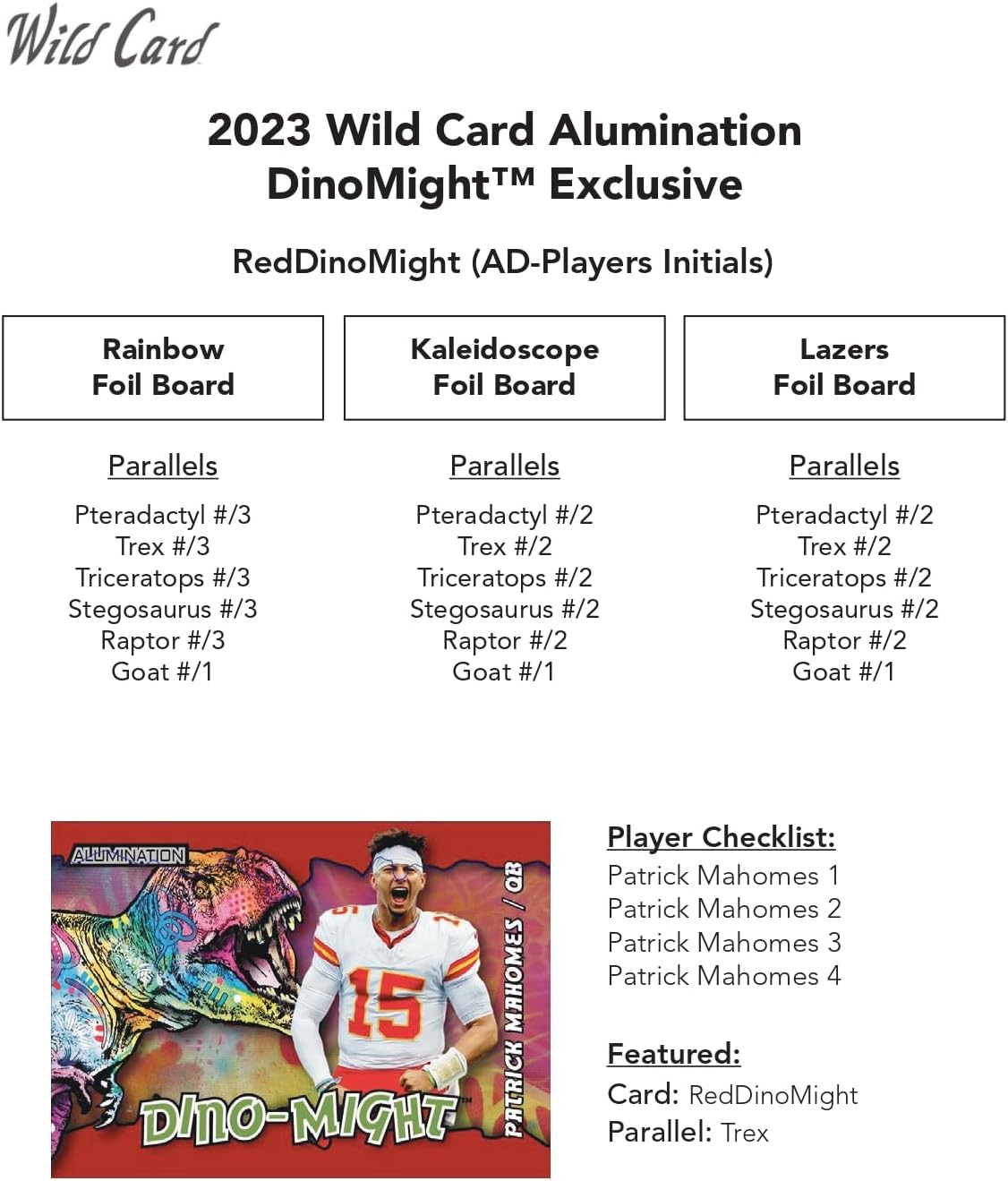 2023 Wild Card Alumination Football Dino-Might Hobby Trading Card Box (4 Encased Cards Per Box)