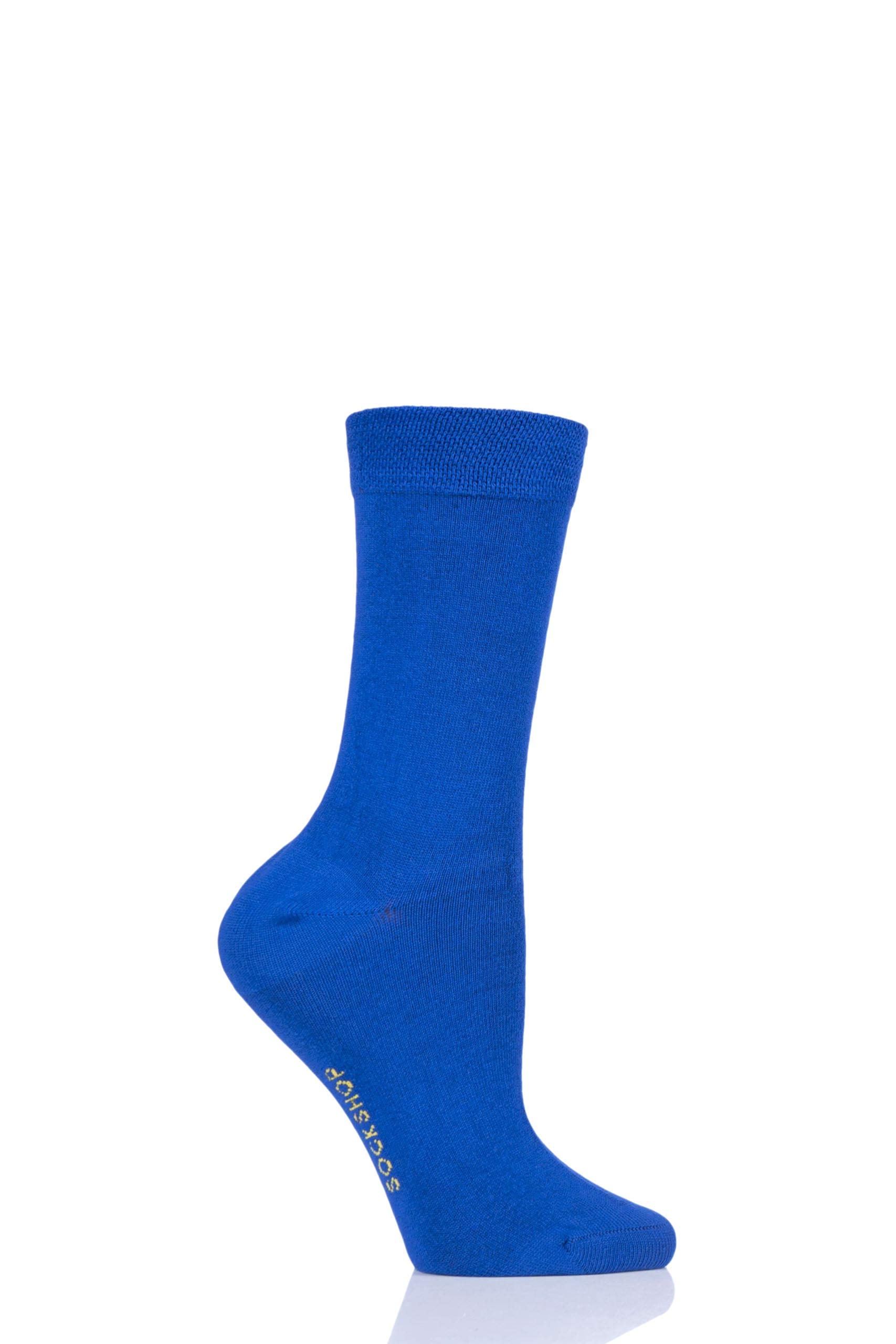 Sockshop Women's True Blue Colour Burst Vibrant Bamboo Socks With Smooth Toe Seams Pack Of 1 4-8