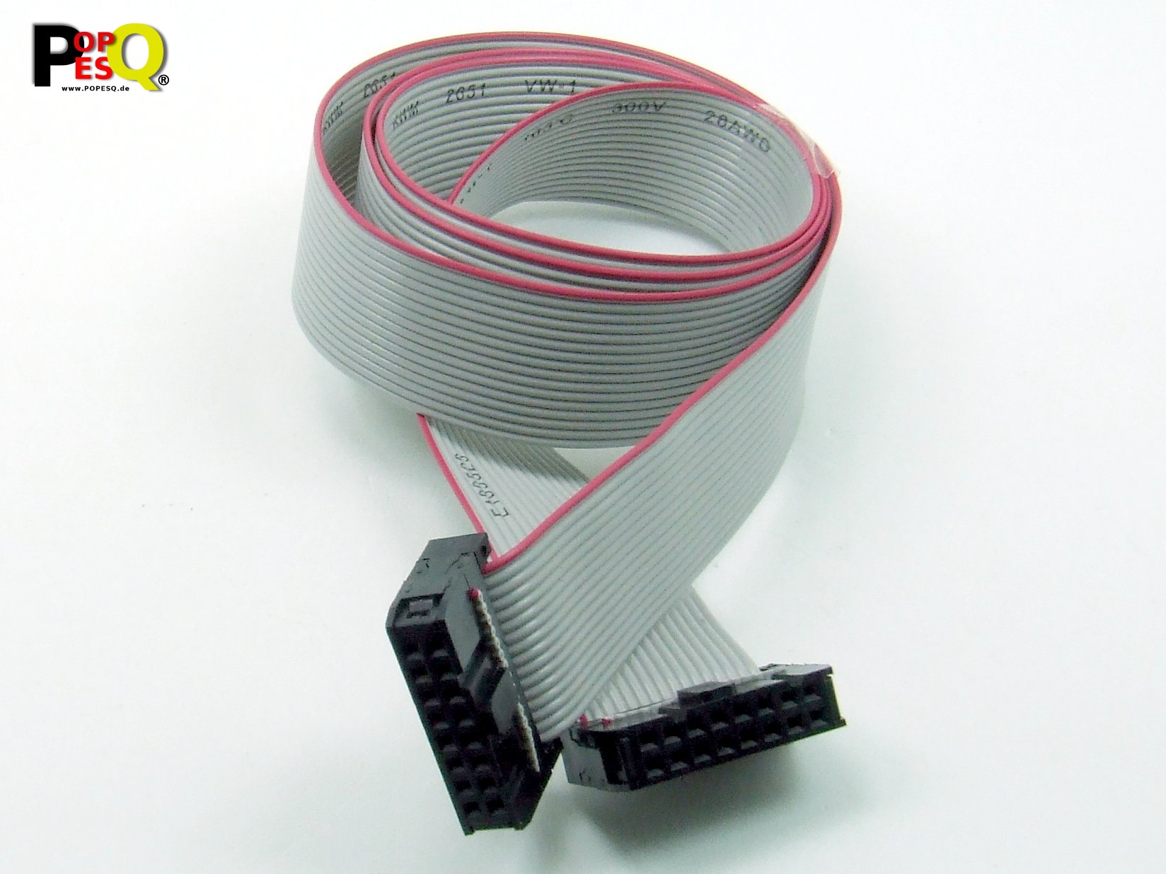 POPESQ® - IDC Cavo/Cable 16 poli (2x8), Lunghezza cca. 120 cm / 1.2 m long, Ribbon Cable #A1832