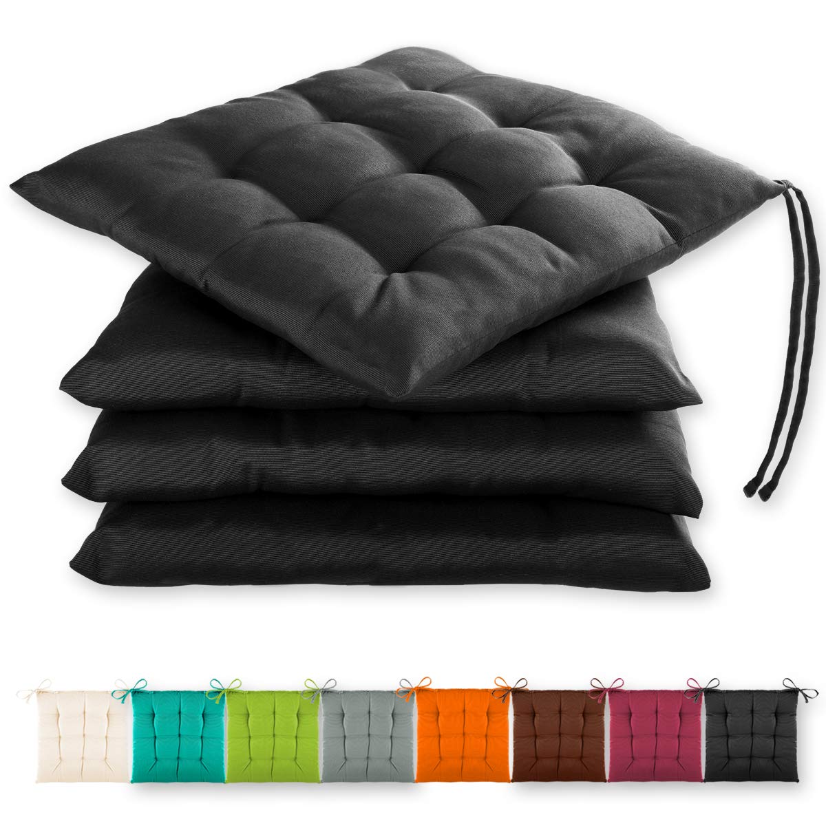 Gräfenstayn Stuhlkissen 40x40cm Stuhlkissen - Indoor Outdoor 4er-SET