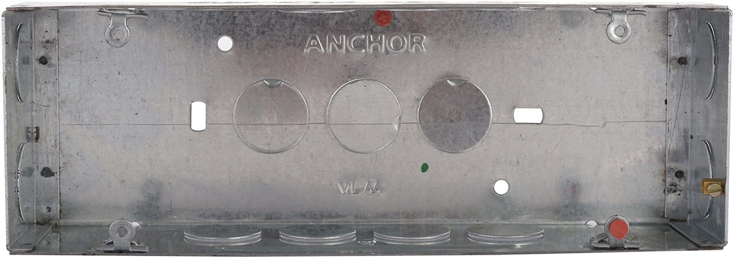 ANCHOR 30453 Metal GI Box HZ Roma 8 Module- Silver,for adult