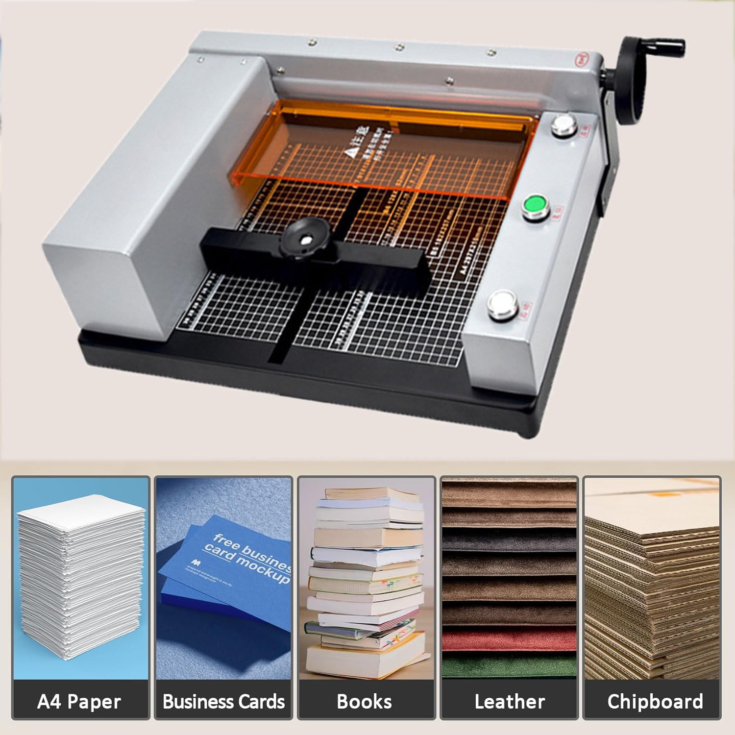 Biurkowa gilotyna do papieru A4, gruba warstwa gilotyny do papieru, automatyczna elektryczna gilotyna do papieru, trymer do skóry, do firmy reklamowej/sklepu graficznego/biura/szkoły