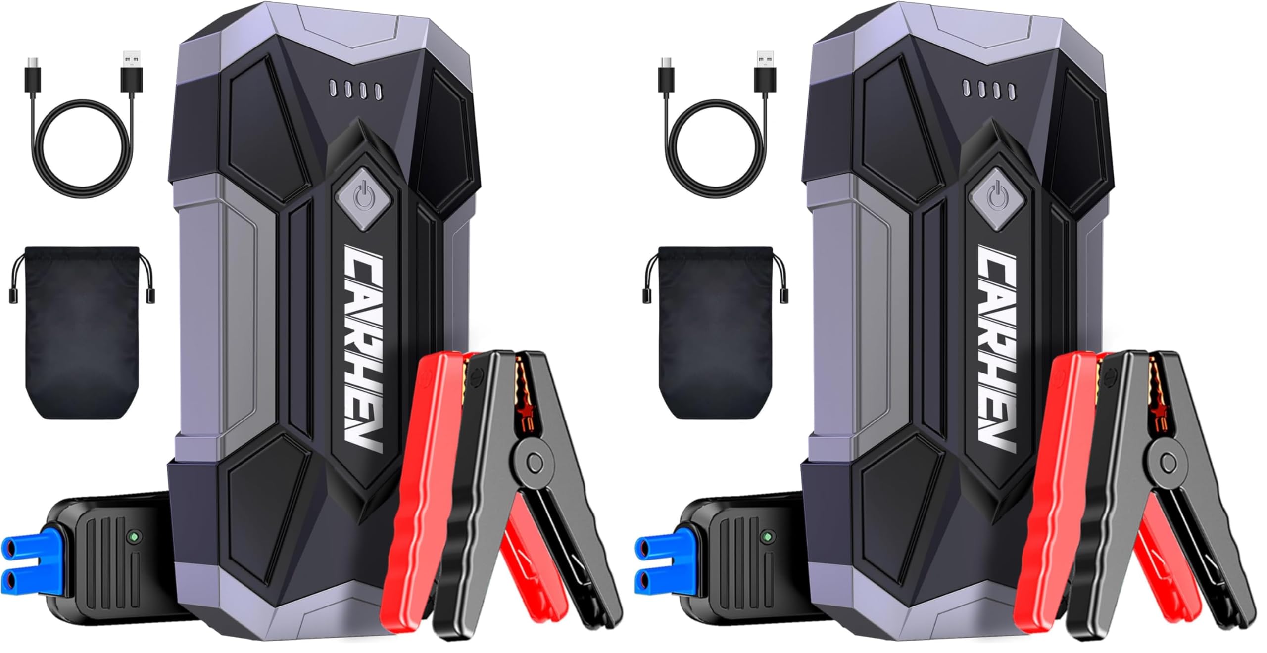 Arrancador de coche 4500A CARHEV portátil de 12V con linterna LED 2