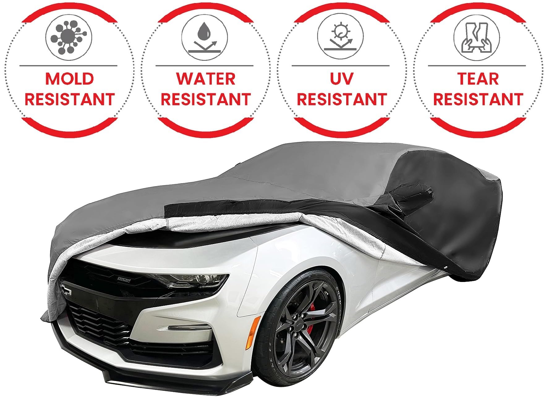 Camaro Indoor Outdoor Car Cover - Ultraguard Plus Water Resistant UV Protection 300 Denier - Custom Fit for — view 3