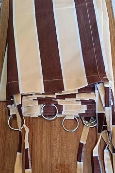 Denge Perde 4364 Halkal  -en-x-y kseklik- l ler Kahve-krem  zel Dikim L ks Branda Balkon Perdesi KAHVE KREM 160 x 250