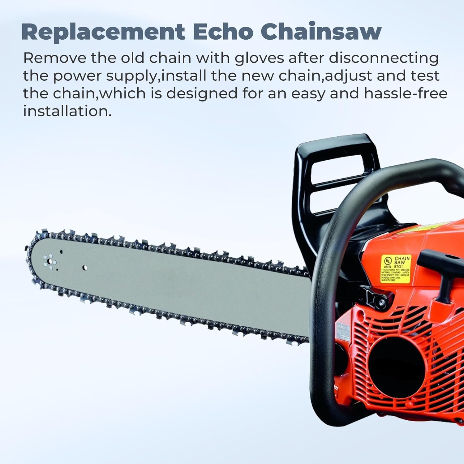 72LPX70CQ 20" Chainsaw Chain Replacement for Echo CS-590,CS-600P,CS-620P,CS-670,CS-680 Chainsaw,Chain Saw Blade 70 Drive Links 0.050" Gauge 3/8" LP Pitch (3 Pack)