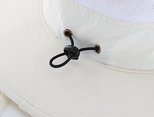 Miniatura 6 de Home Prefer - Sombrero para hombre con protección solar UPF 50+ de ala ancha y sombrero para pesca resistente al viento