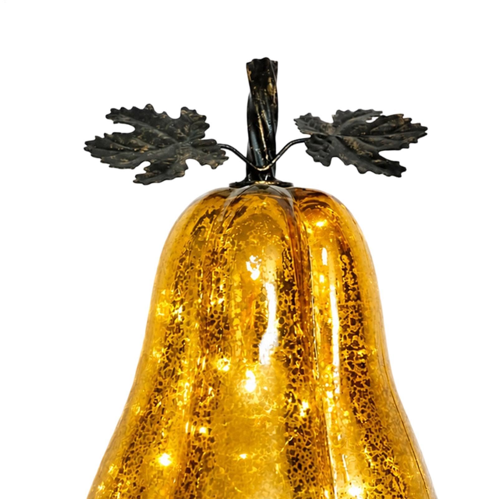 Szklane Dynie z Lampkami Jesienna Lampka Halloween z Oświetleniem | Szklana Dynia Podświetlana Ozdobna Do Dekoracji Stołu w Wiejskim na Sezon Jesienny Święto Dziękczynienia Halloween do Użytku